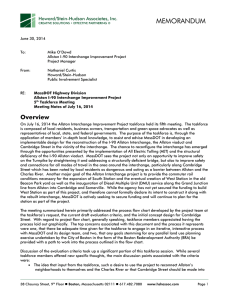 MEMORANDUM Howard/Stein-Hudson Associates, Inc.