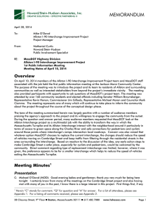 MEMORANDUM Howard/Stein-Hudson Associates, Inc.