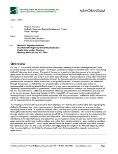 MEMORANDUM Howard/Stein-Hudson Associates, Inc.