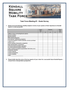 Task Force Meeting #1 - Goals Survey