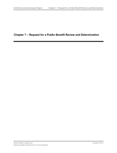 Chapter 7 – Request for a Public Benefit Review and... Draft Environmental Impact Report South Station Expansion October 2014