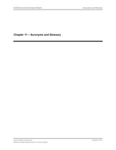 Chapter 11 – Acronyms and Glossary  Draft Environmental Impact Report