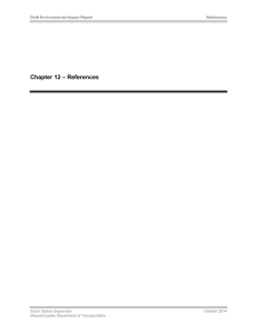 Chapter 12 – References Draft Environmental Impact Report  South Station Expansion