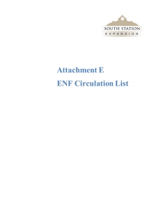 Attachment E ENF Circulation List
