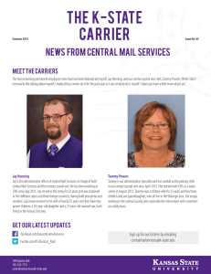 The K-State Carrier News from Central Mail Services Meet the carriers