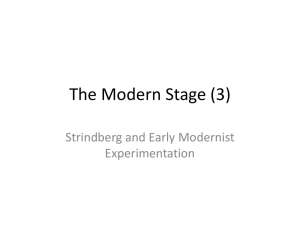 The Modern Stage (3) Strindberg and Early Modernist Experimentation