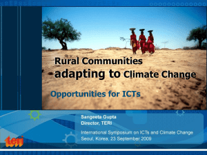 adapting to Rural Communities Climate Change Opportunities for ICTs