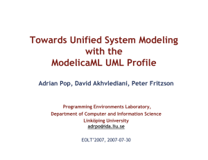Towards Unified System Modeling with the ModelicaML UML Profile