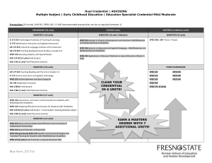 Dual Credential | ADVISING