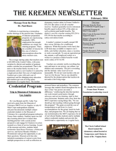 The Kremen Newsletter  February 2016