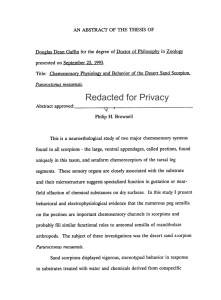 AN ABSTRACT OF THE THESIS OF presented on September 23. 1993.