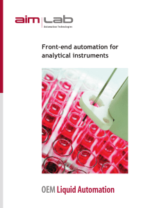 OEM Liquid Automation Front-end automation for analytical instruments