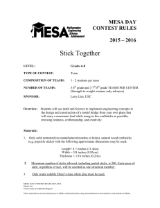 Stick Together  MESA DAY CONTEST RULES