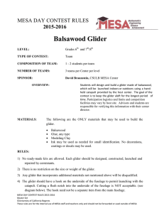 Balsawood Glider MESA DAY CONTEST RULES 2015-2016 LEVEL:
