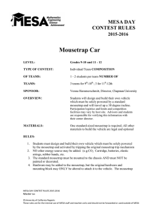 Mousetrap Car MESA DAY CONTEST RULES 2015-2016