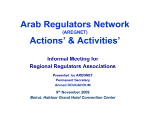 Arab Regulators Network Actions’ &amp; Activities’ Informal Meeting for Regional Regulators Associations