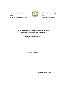 Sixth Meeting of ECOWAS Ministers of Telecommunications and ICT