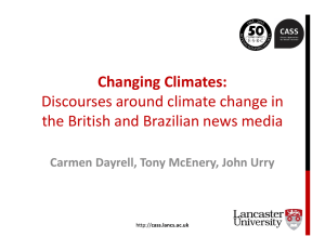 Changing Climates: Discourses around climate change in