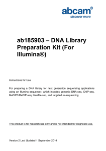 ab185903 – DNA Library Preparation Kit (For Illumina®)