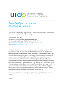 PepsiCo Open Innovation Technology Request