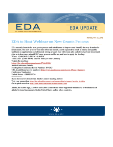 EDA to Host Webinar on New Grants Process