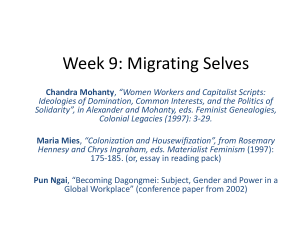 Week 9: Migrating Selves