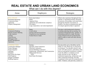 REAL ESTATE AND URBAN LAND ECONOMICS  Areas