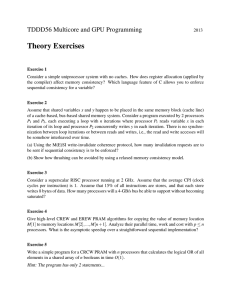 Theory Exercises TDDD56 Multicore and GPU Programming