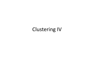 Clustering IV