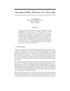 An Impossibility Theorem for Clustering Abstract