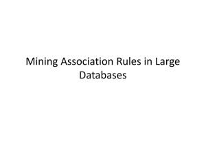 Mining Association Rules in Large  Databases