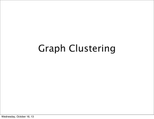 Graph Clustering Wednesday, October 16, 13