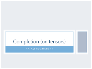 Completion (on tensors)