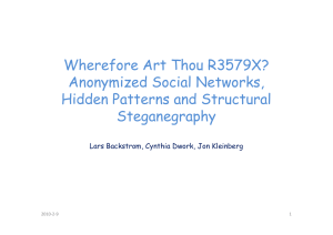 Wherefore Art Thou R3579X? Anonymized Social Networks, y Hidden Patterns and Structural
