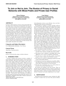 To Join or Not to Join: The Illusion of Privacy... Networks with Mixed Public and Private User Profiles