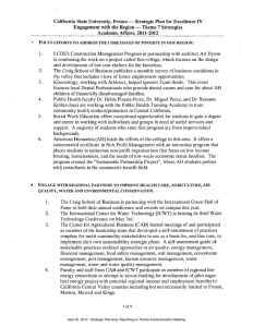 California State University, Fresno - Strategic Plan for Excellence IV