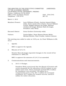 THE MINUTES OF THE EXECUTIVE COMMITTEE (AMENDED) OF THE ACADEMIC SENATE