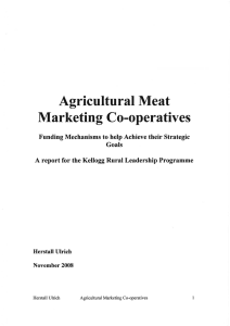 Agricultural Meat Marketing Co-operatives