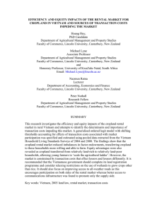 EFFICIENCY AND EQUITY IMPACTS OF THE RENTAL MARKET FOR