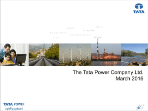 Presentation Title The Tata Power Company Ltd. March 2016 …Message Box