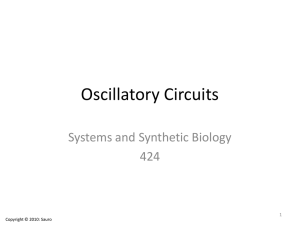 Oscillatory Circuits Systems and Synthetic Biology 424 1