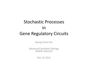 Stochastic Processes in Gene Regulatory Circuits