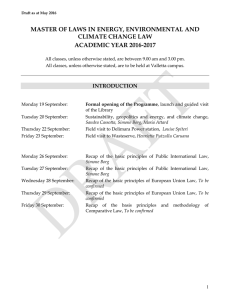 MASTER OF LAWS IN ENERGY, ENVIRONMENTAL AND CLIMATE CHANGE LAW