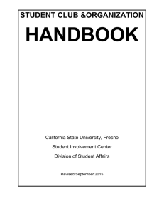 HANDBOOK  STUDENT CLUB &amp;ORGANIZATION