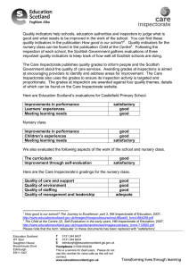 Quality indicators help schools, education authorities and inspectors to judge... good and what needs to be improved in the work...