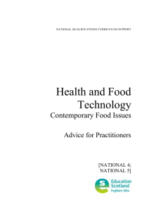Health and Food Technology Contemporary Food Issues Advice for Practitioners