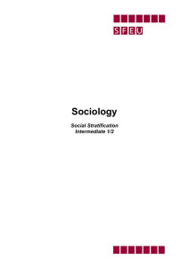 Sociology  Social Stratification Intermediate 1/2