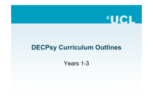 DECPsy Curriculum Outlines Years 1-3