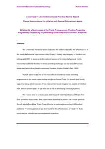Case Study 1: An Evidence-Based Practice Review Report
