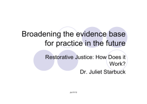 Broadening the evidence base for practice in the future Work?